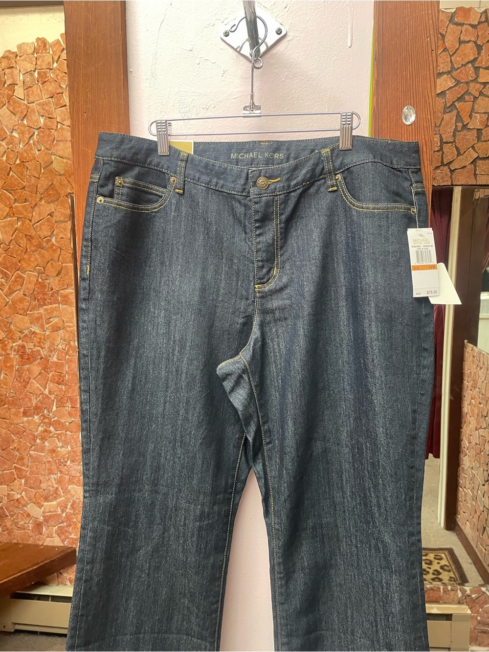 Michael Kors Womens Dark Blue Bootcut Jeans - Picture 6 of 9